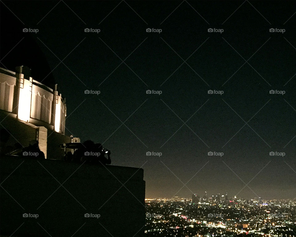 Overview of LA at night from Griffith Observatory