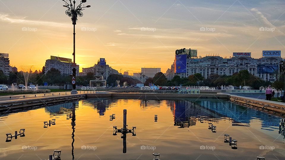 Sundown in Bucharest