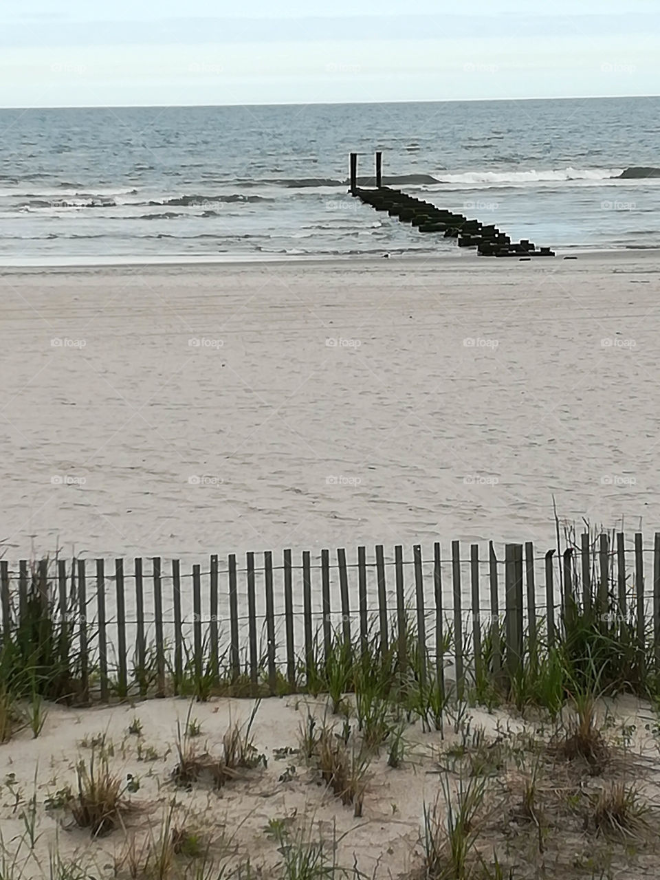 Remains of a Pier after it was destroyed by Hurricane Sandy