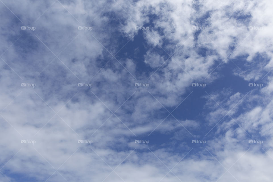 Blue sky with clouds.