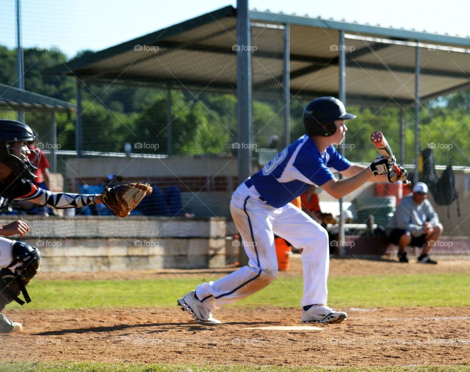 Baseball players in stadium