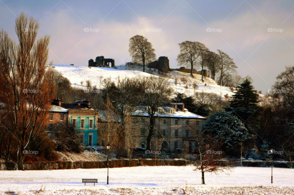 kendal castle snow winter england by pandahat