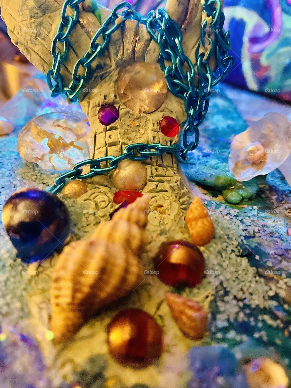 hand sculpted mermaid tail