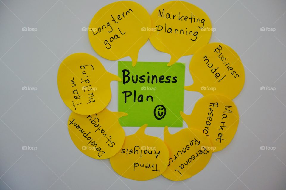 Creating a business plan requires many notes😀