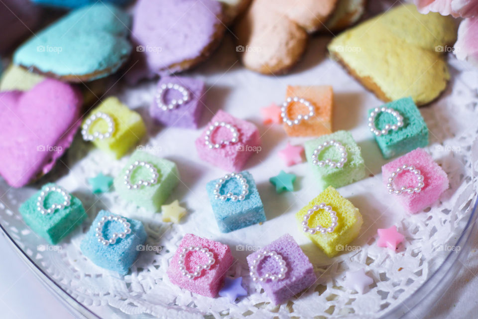 heart sugarcubes kawaii pastel