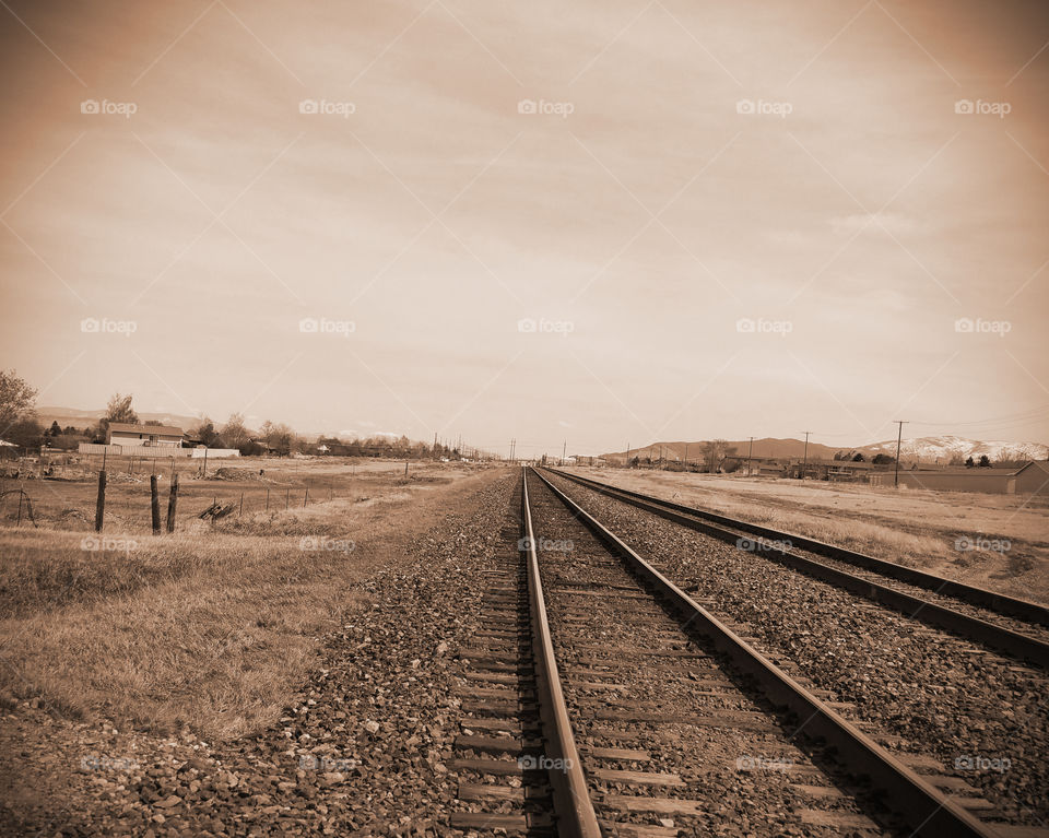 Diminishing view of railway track