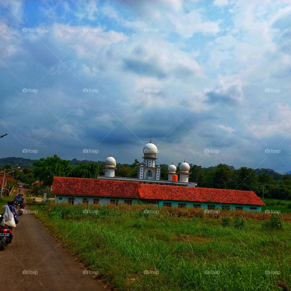 Beautiful mosque in a rural area