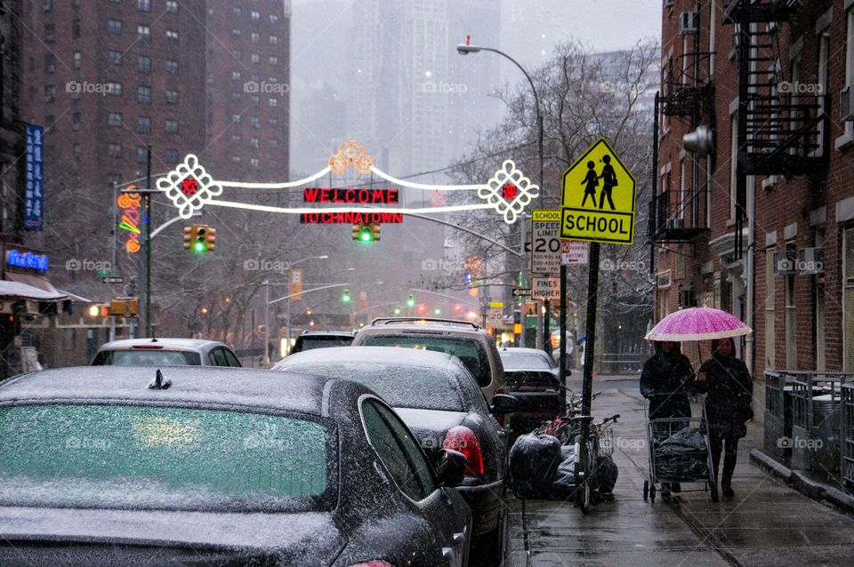 Snow in Chinatown