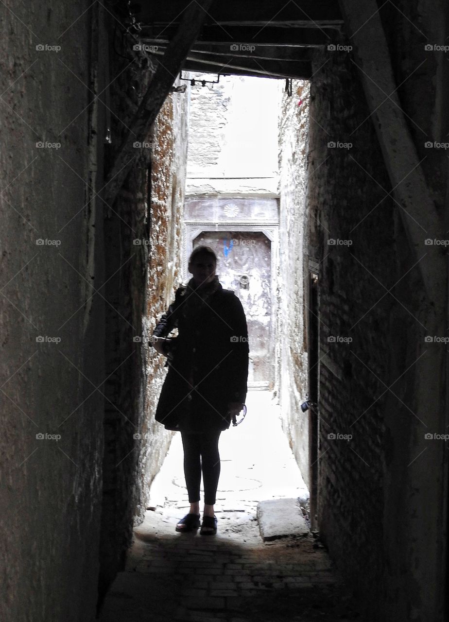 Girl in an alley