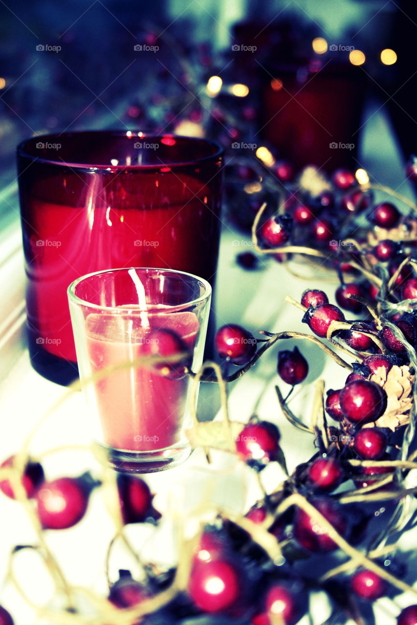 candles red glasses christmas by georgiadb
