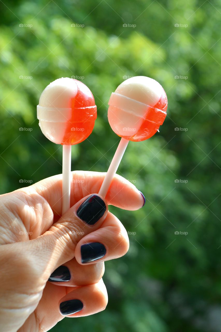 Close-up of lollipop