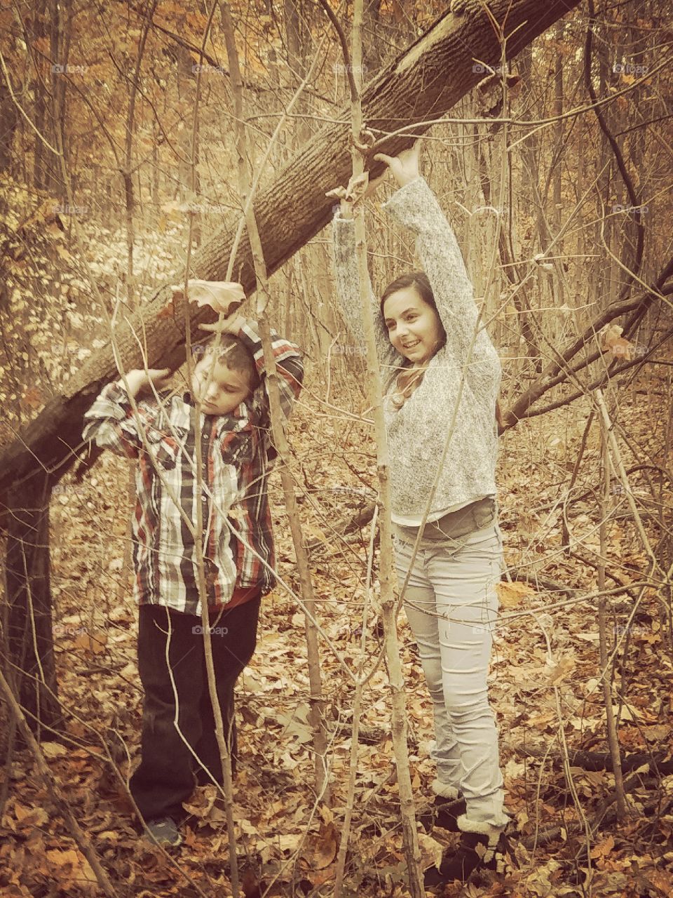 kids in the woods