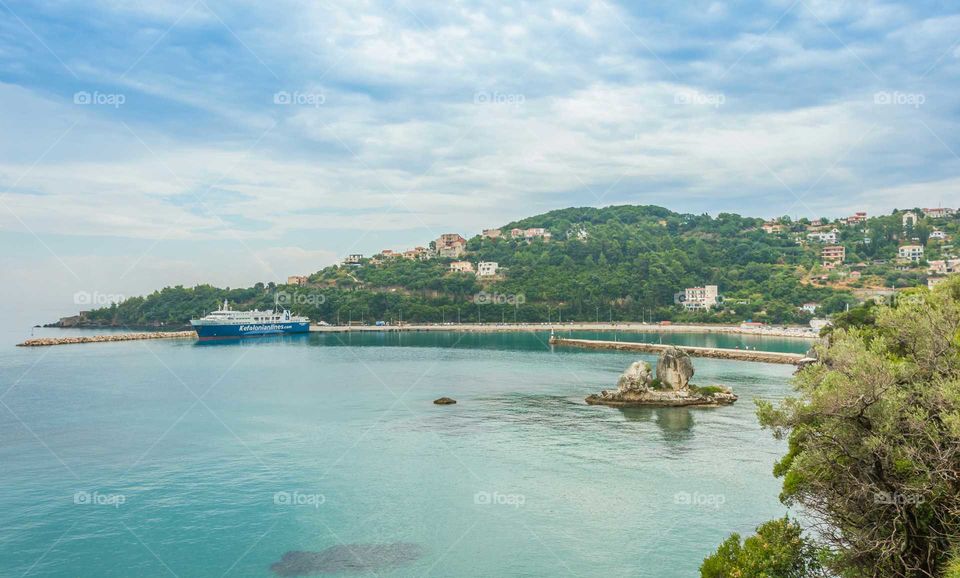 Poros bay greece