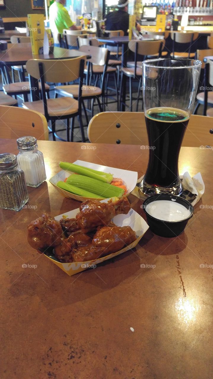 Spicy Wings and Beer