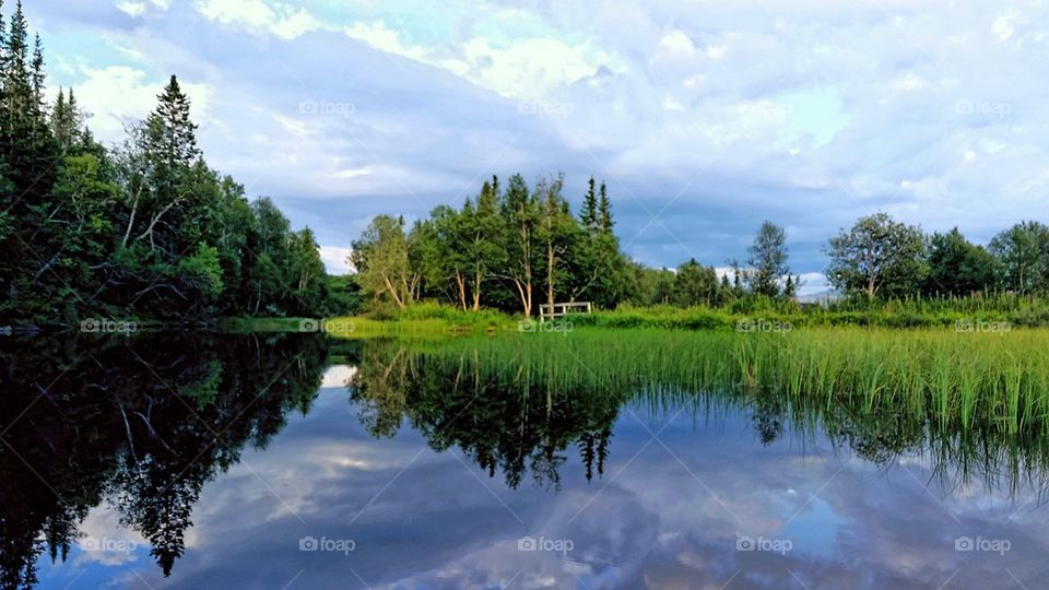 A serene tarn in the Swedish mountains