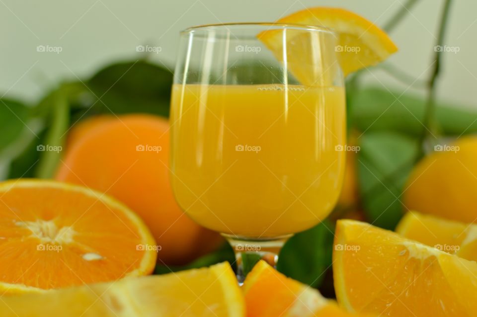 Orange juice close-up