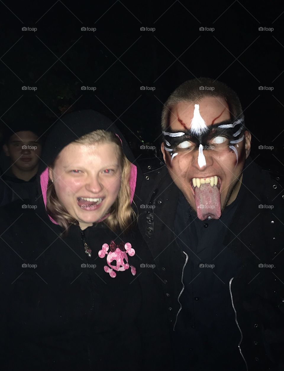 Scary faces at Lagoon Frightmares in Utah.