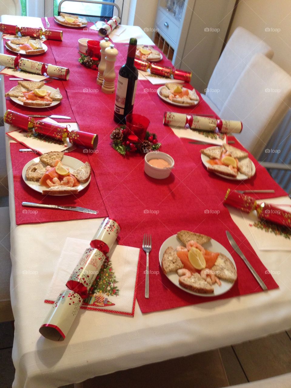 All ready for Christmas Day lunch 