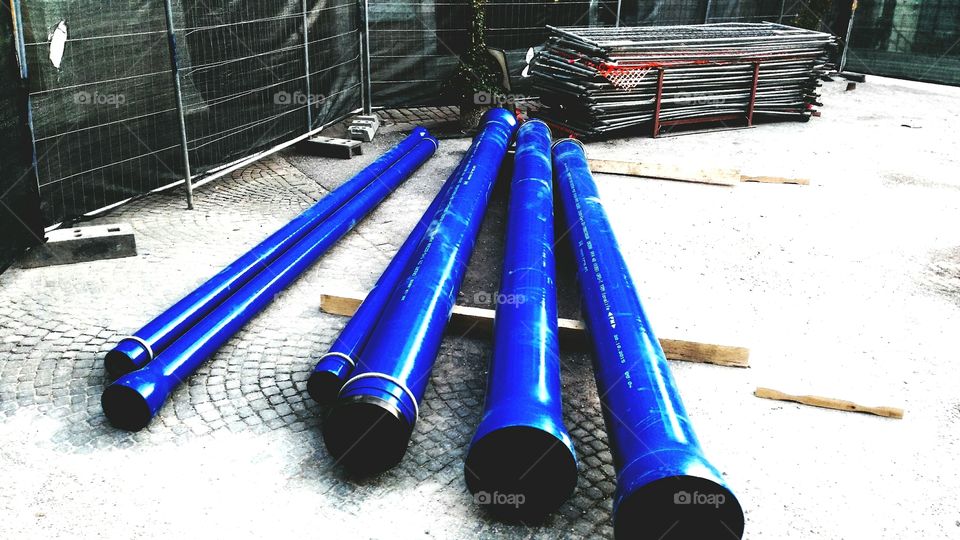 blue pipes