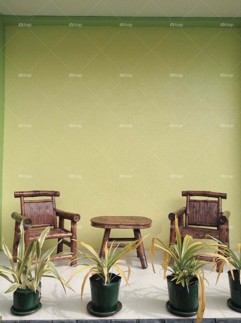 Tropical seating area