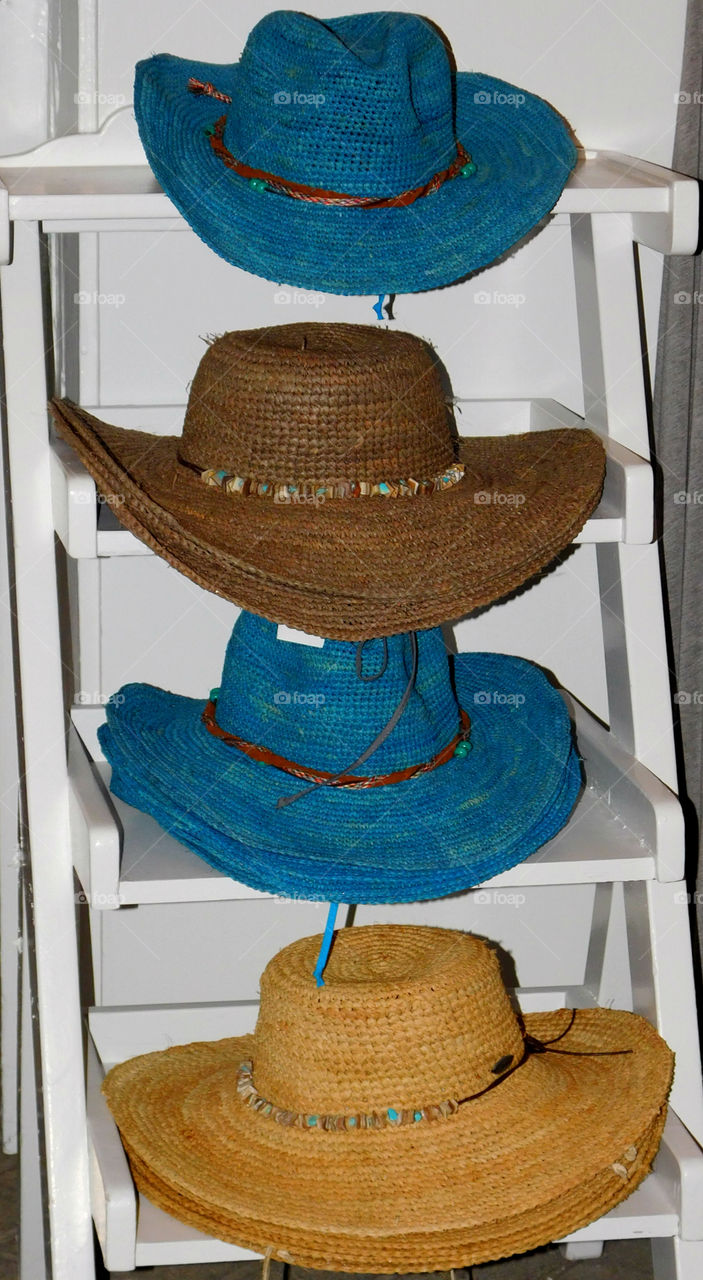 Arrangement of hats