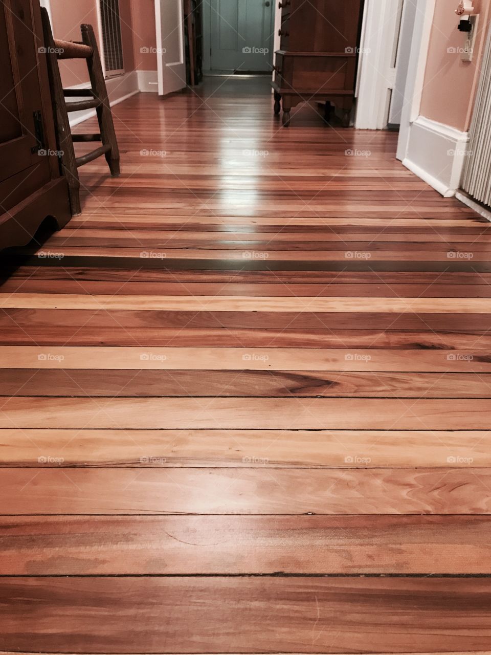 Hallway of Maple flooring 