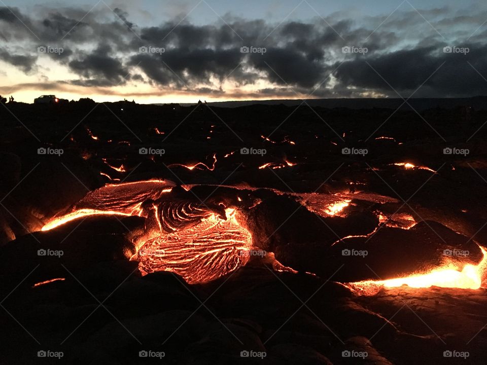 Active lava flow, Hawaii Volcanoes National Park 