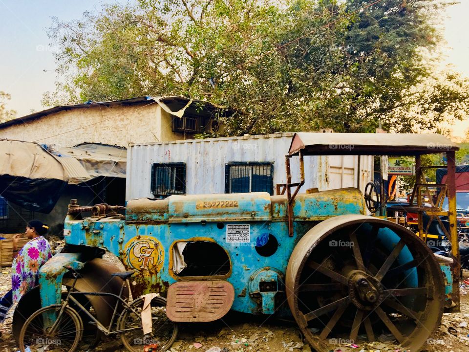 Old traktor in India