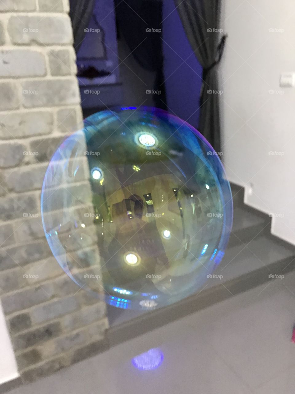 Big bubble blue effect