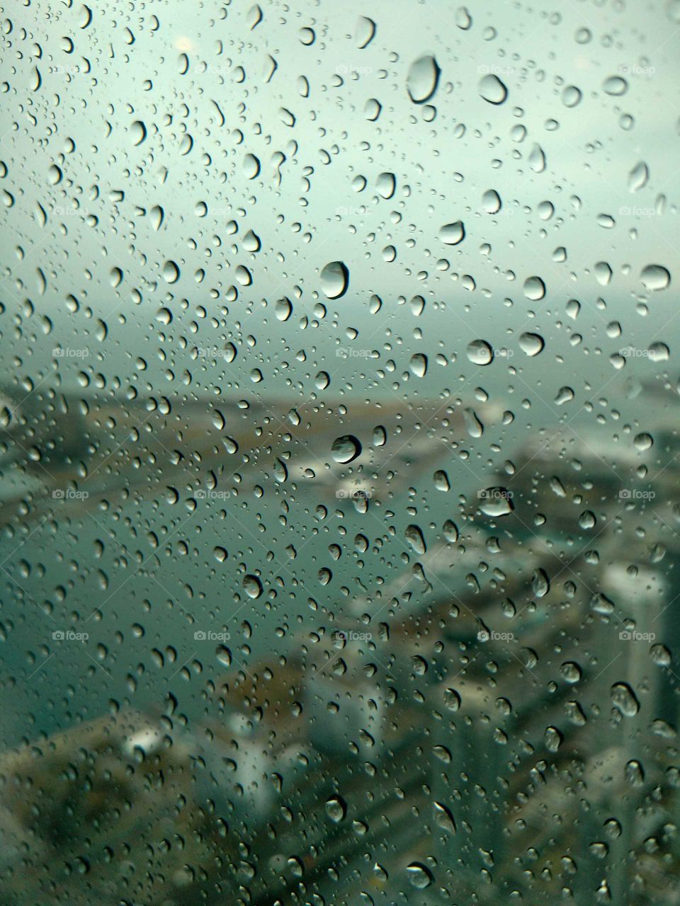 Raining. Toronto Places. CN Tower