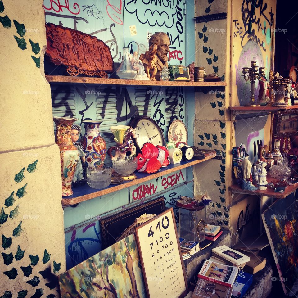 Athens flea market treasure and junk