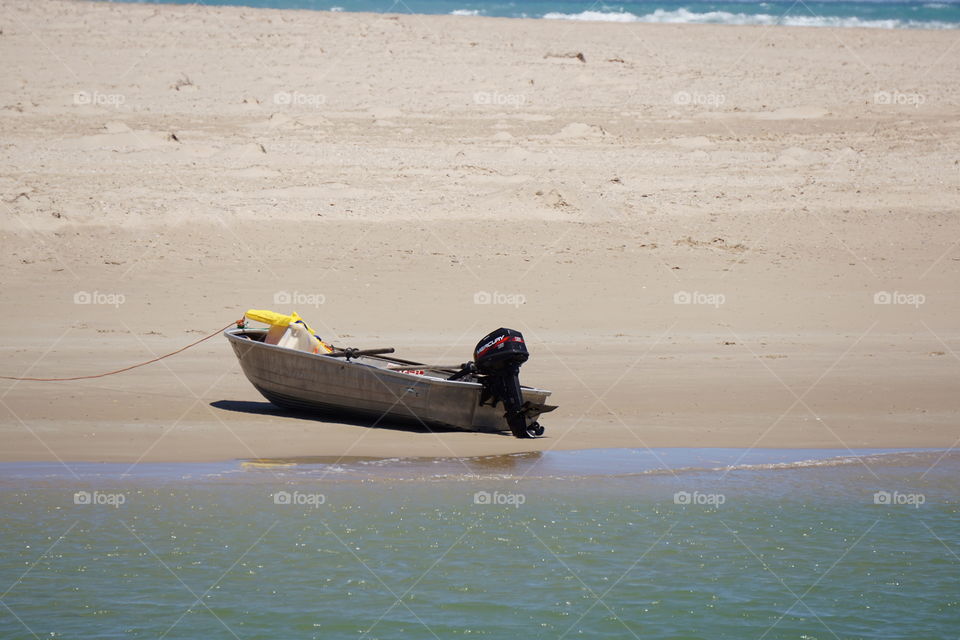 Dinghy on the beavh