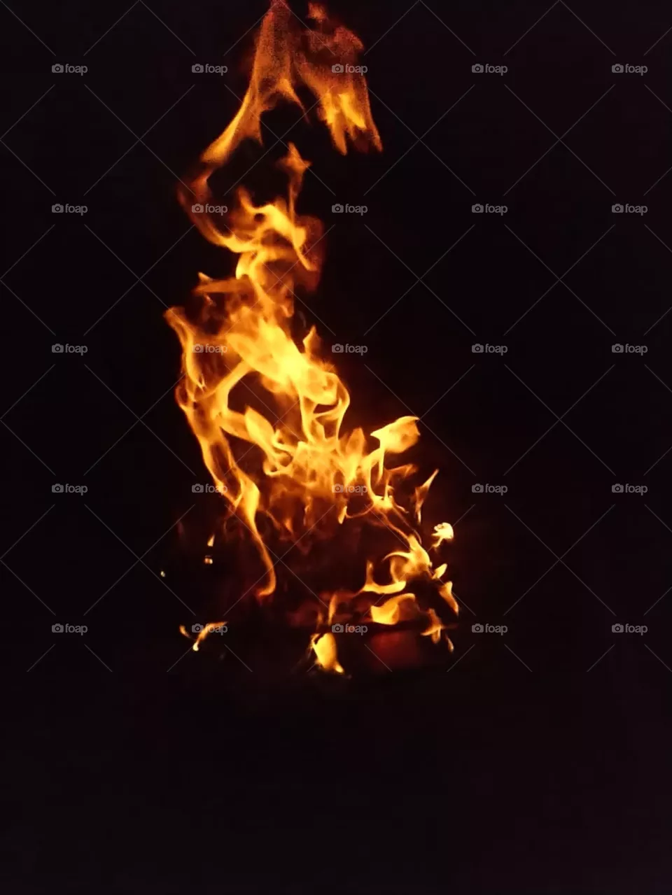 Fire at night