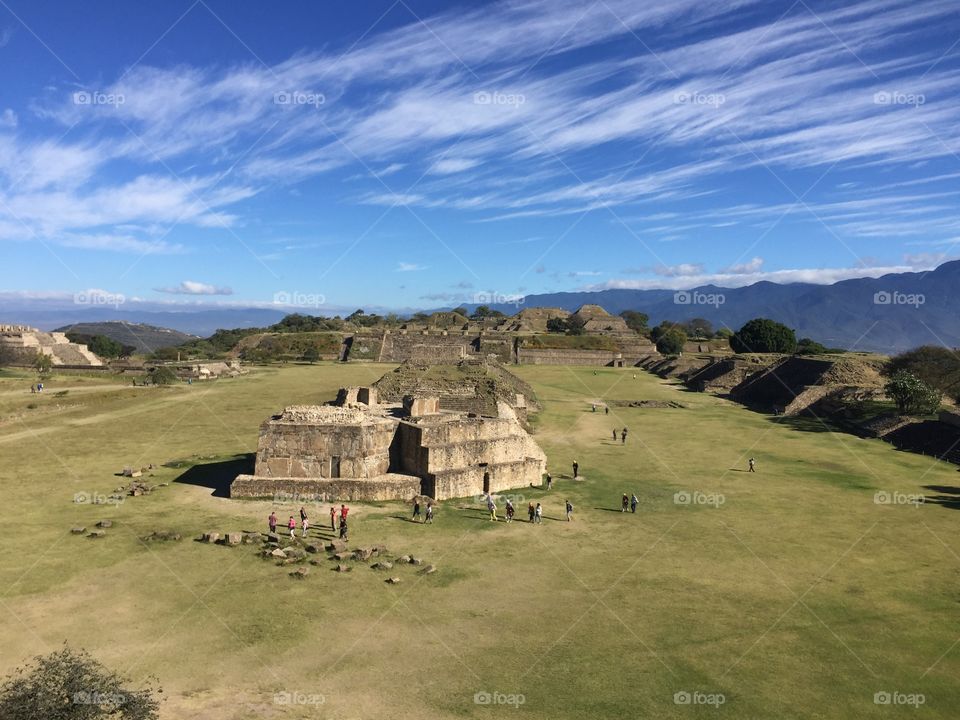Monte Alban pyramid complex, Oaxaca Valley, Mexico