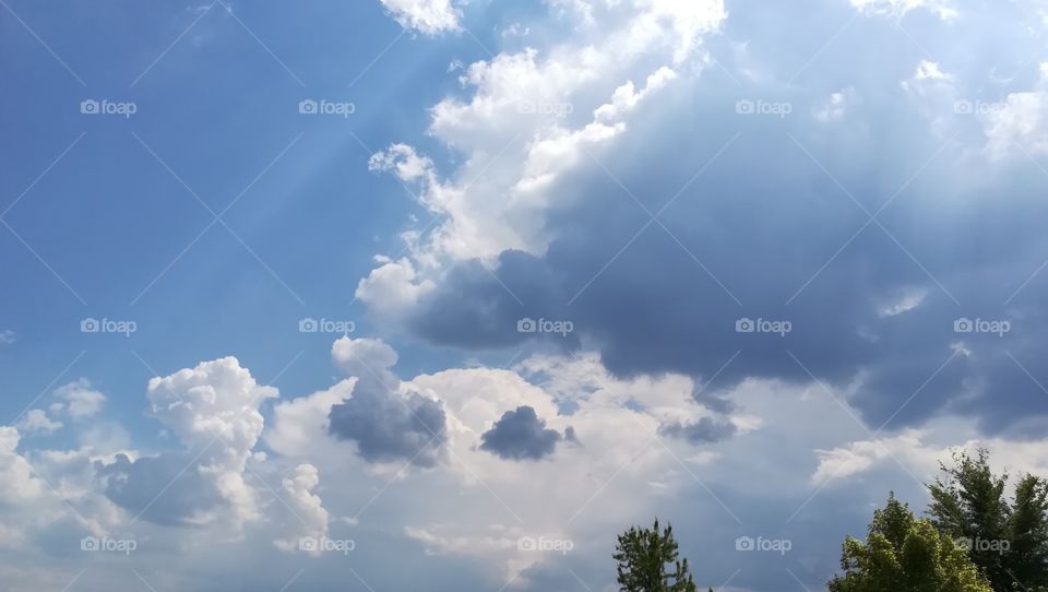 Cloudy afternoon sky in Poland