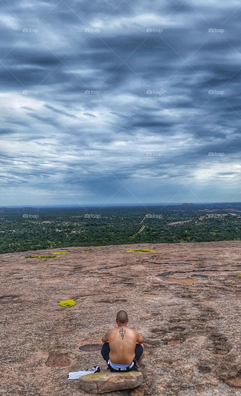Retrospective. climbing to the top of Enchanted Rock