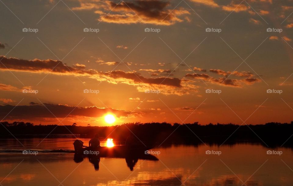 Jon Boat Sunset