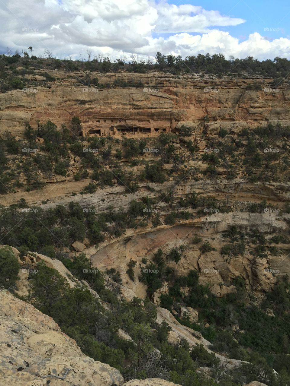 One of the cliff dwellings at Mesa Verde National Park. 
