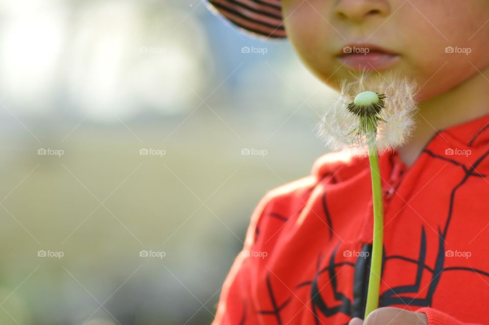 Little boy with a blower series