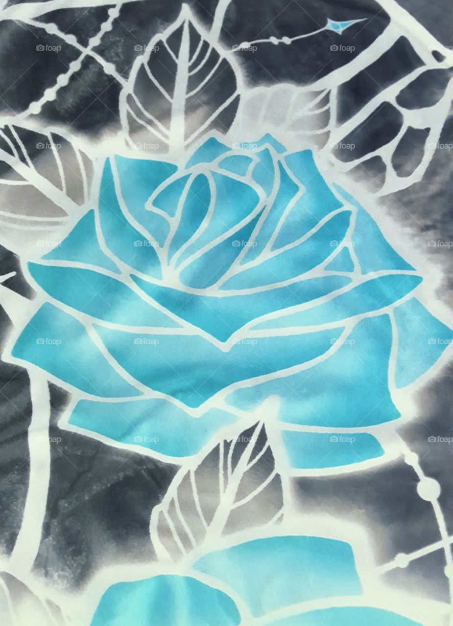 blue rose art