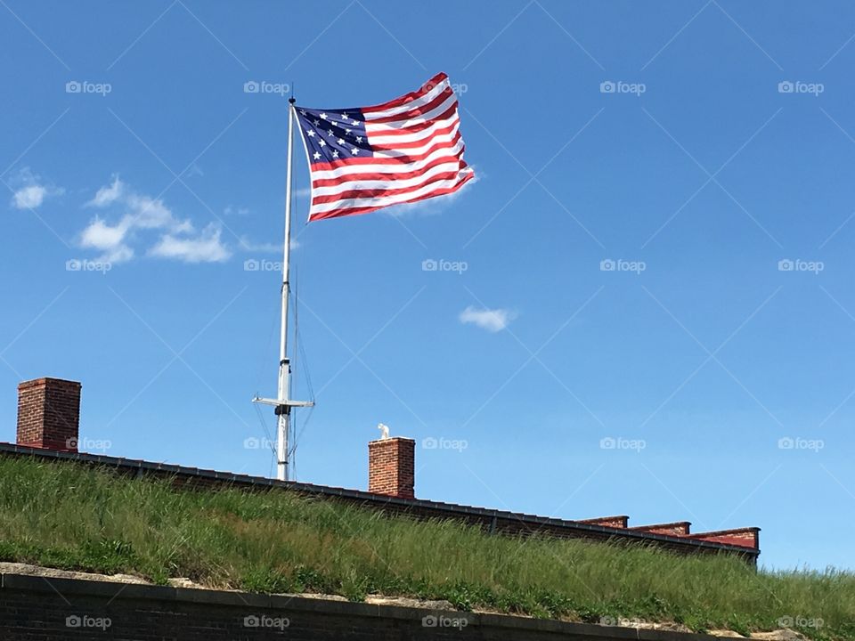 Flag, No Person, Wind, Country, Sky