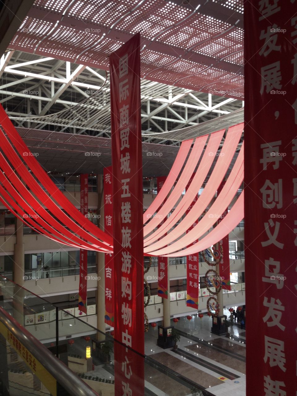 Decorations in Chinese market building