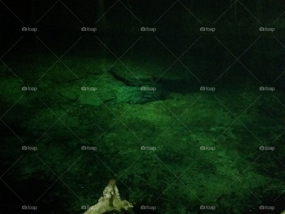 Night springs. a late night walk around camp led me to this awesome view of Dogwood spring beautifully lit up in the darkness.