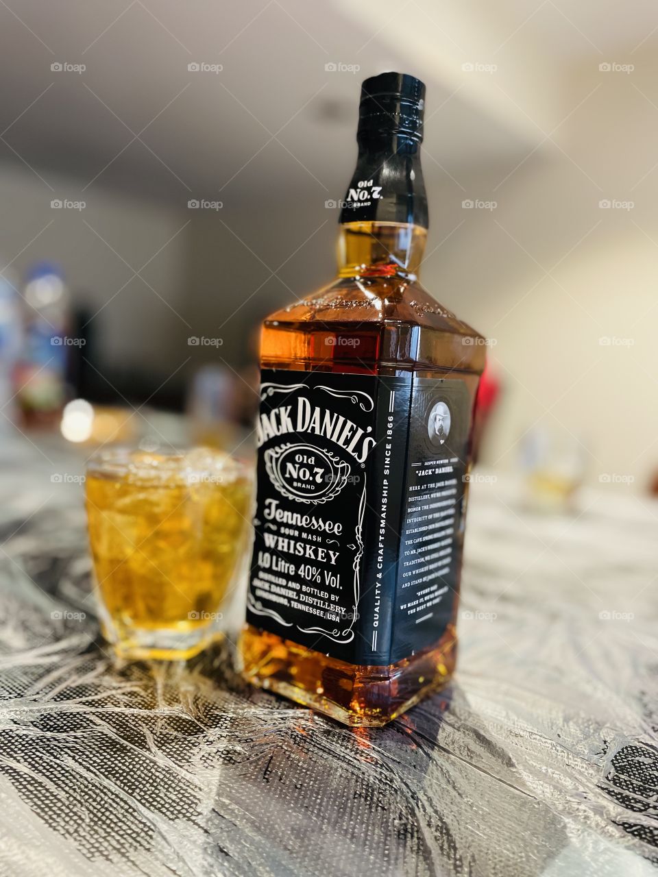 Whiskey on the table