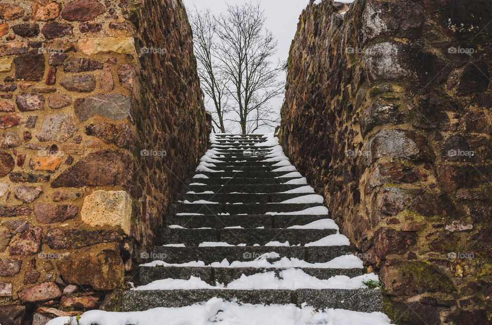 Snowy steps