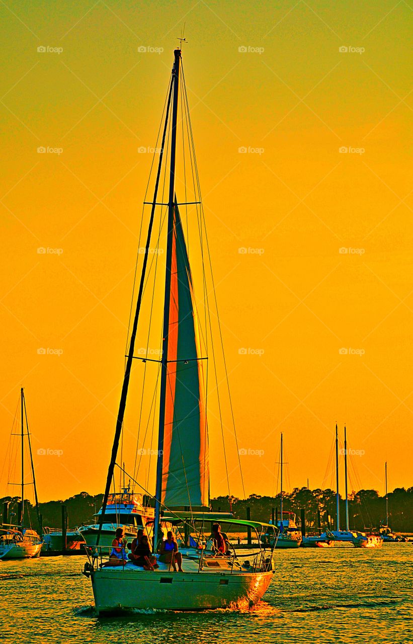 Sailing at Sunset 