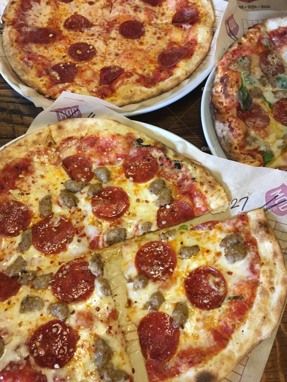 Three pizzas 