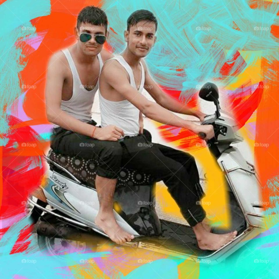 cute handsome brothers together, Holi