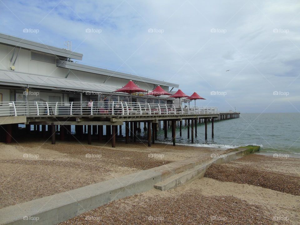 Cafeteria on the pier, Felixstowe, UK