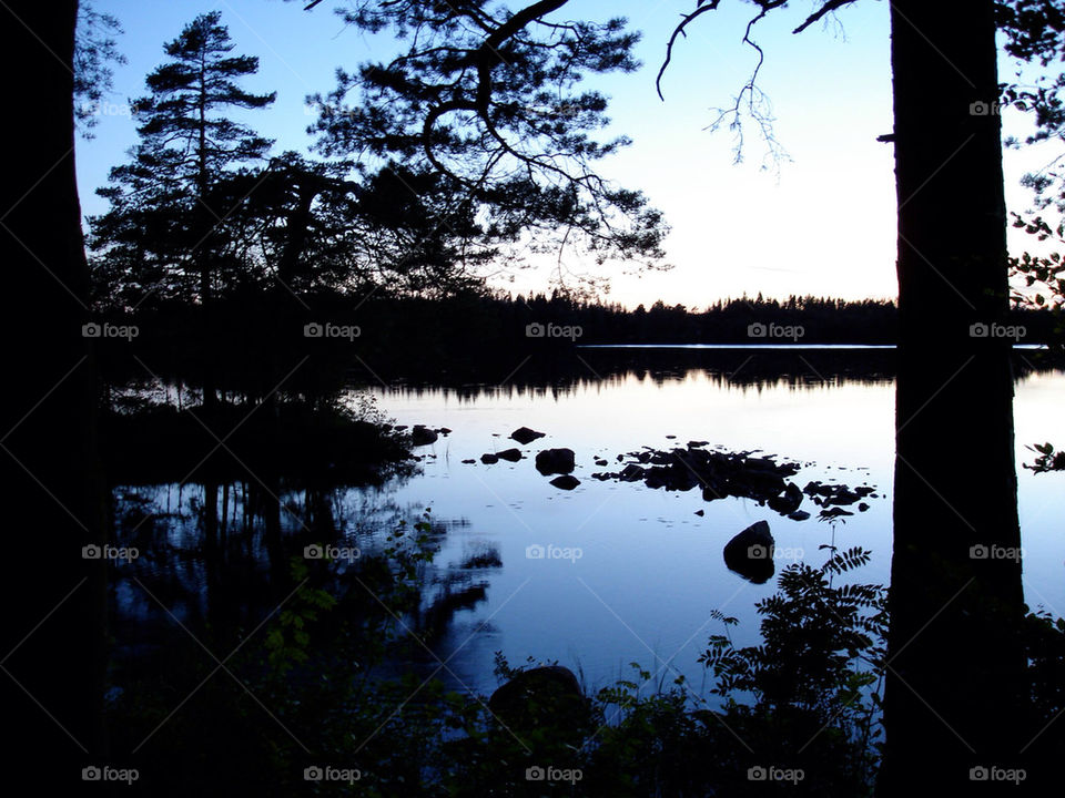 sweden summer lake evening by snutten